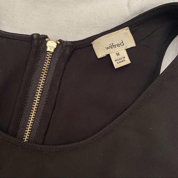 WILFRED BLACK ZIP UP SLIP DRESS - Picture 1 of 3